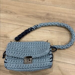 Blue crochet Handbag